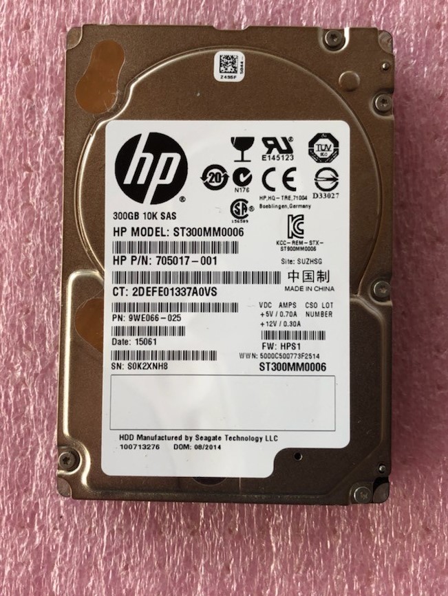 HP 705017-001 300GB SAS Hard Drive